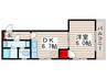 エストワールクロダ 1DKの間取り