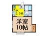 Ｒｍｓ・サブリ－ム 1Kの間取り