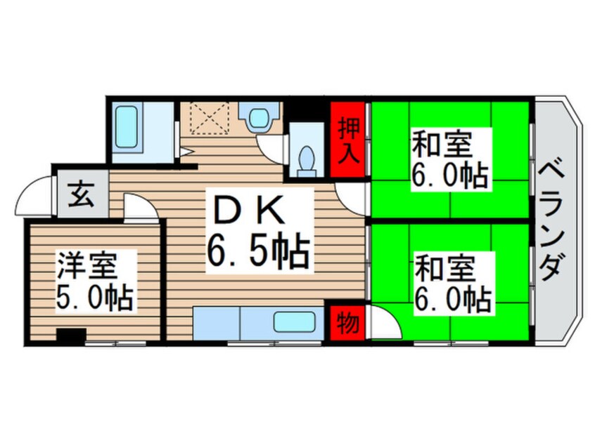 間取図 中央ハイツ(303)