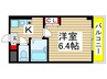 ミリアビタNO.5 1Kの間取り