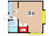国立コーポ 1Kの間取り