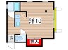 国立コーポ 1Rの間取り