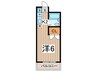 鴨居レジデンス 1Kの間取り