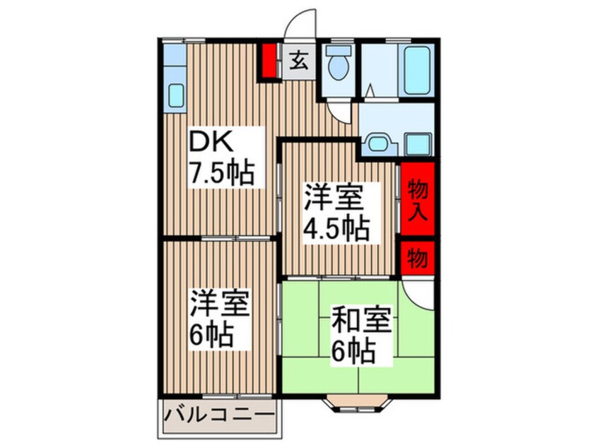 間取図 リバティーハイツ