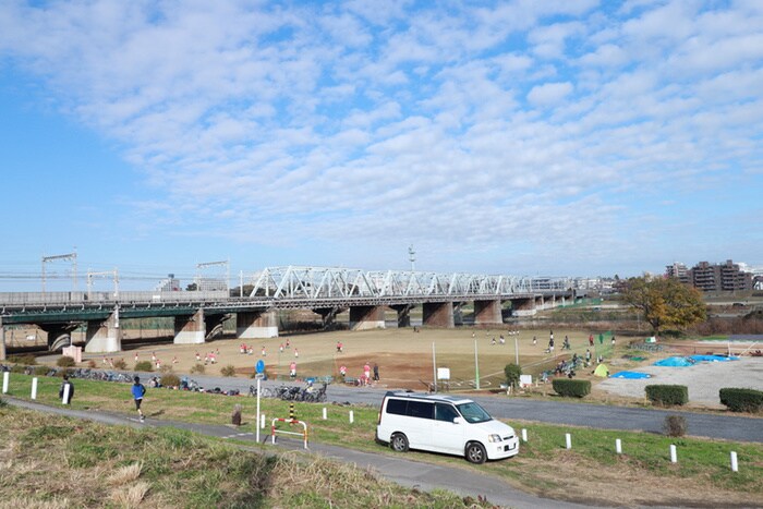多摩川緑地(公園)まで50m ポラーレ武蔵小杉