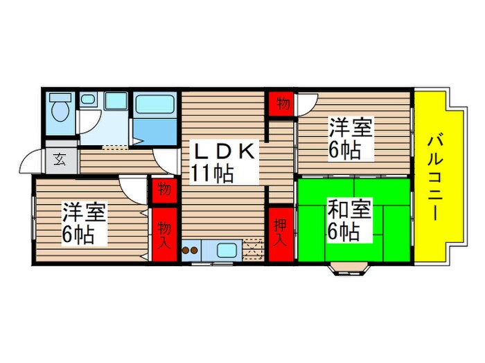 間取り図 グリ－ンタウン第三ミズホ