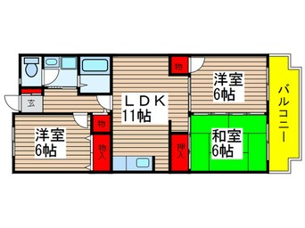 間取図 グリ－ンタウン第三ミズホ