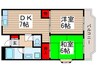 市川グリーンタウン原木 2DKの間取り