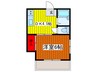 ﾏﾝｼｮﾝ白陽 1DKの間取り
