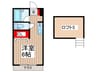 Ｓコ－ト美原 1Rの間取り