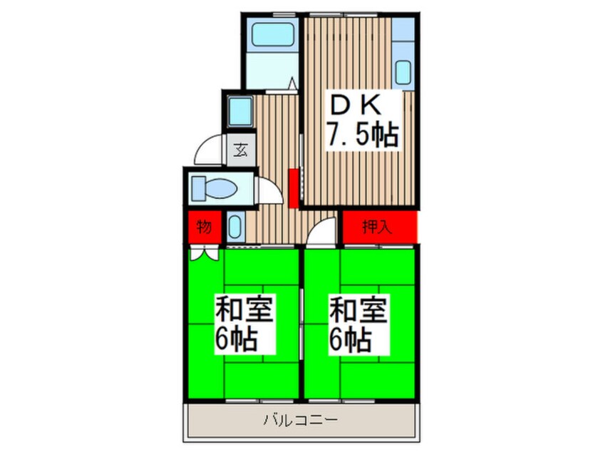 間取図 コ－トエクレ－ル