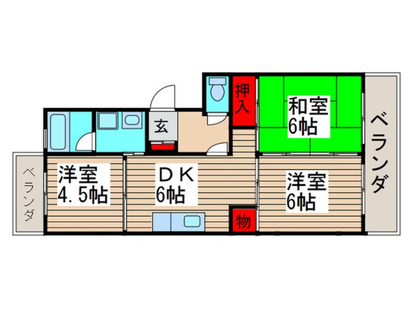 間取図 市川クローバーハイツ福田