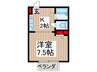 ワンル－ムＳ－３ 1Kの間取り