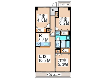 間取図 ローヤルシティ鴨居弐番館(305)