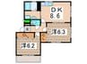 イ－ストワン片野 2DKの間取り