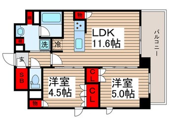 間取図 プラウドフラット清澄通り