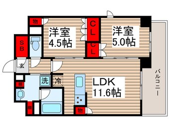 間取図 プラウドフラット清澄通り