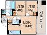 ﾗｲｵﾝｽﾞ築地ﾘﾊﾞ-ﾉ-ﾄ(405) 2LDKの間取り