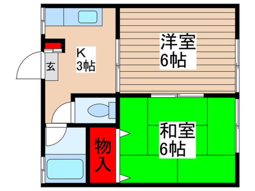 間取図 かしわコーポ