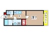 G-HILLS椿森 1Kの間取り