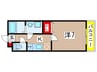 G-HILLS椿森 1Kの間取り