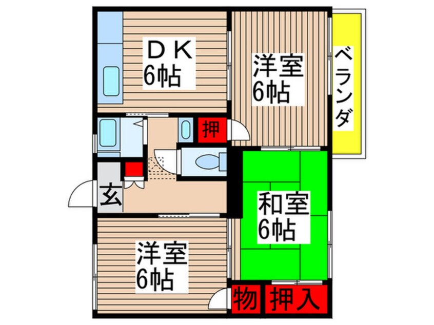 間取図 パストラルブリ－ズ