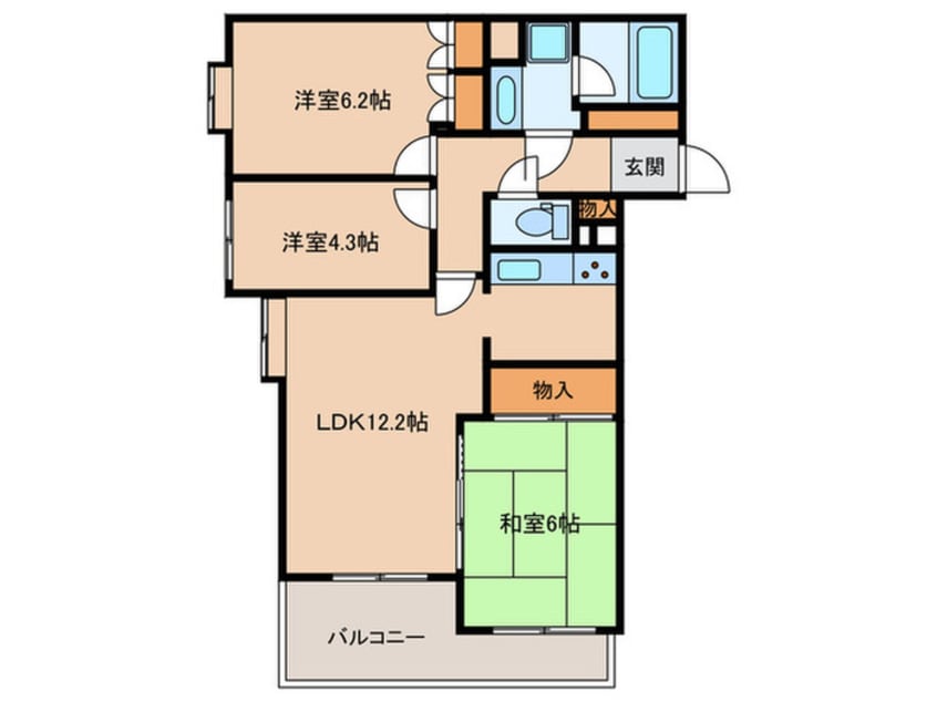 間取図 フラット浜田山
