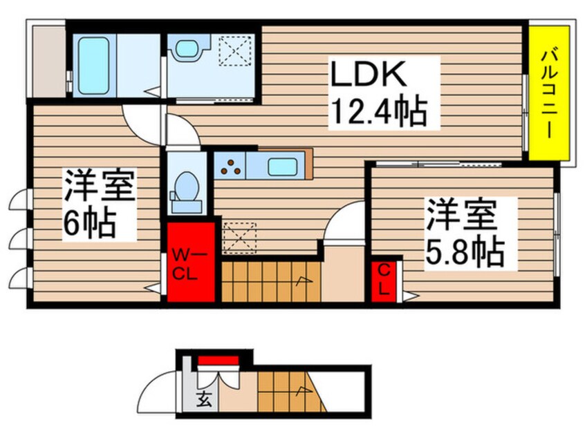 間取図 キャッスルアントレアネックス