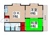 エスポワ－ル中川 2DKの間取り