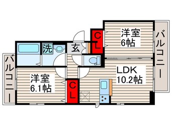 間取図 ドゥ　ブランシュ