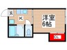 コーポキャナル 1Kの間取り