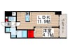 グレイスフルリッチ 1LDKの間取り
