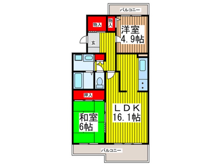 間取図 グランコート与野本町