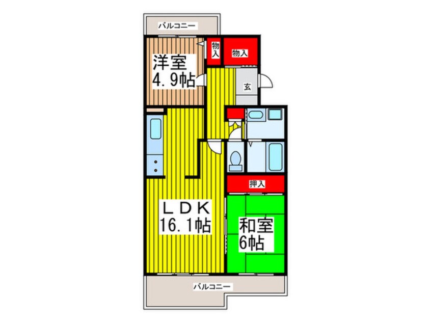 間取図 グランコート与野本町