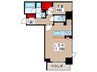 ドゥーエ月島Ⅱ 1LDKの間取り
