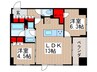 ドゥーエ月島Ⅱ 2LDKの間取り