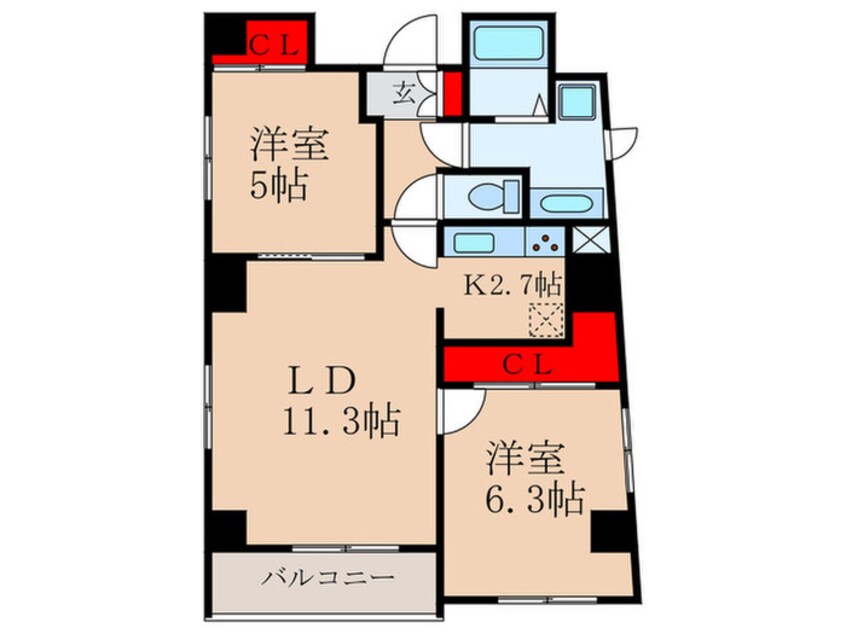 間取図 ＬｉｖｅＦｌａｔ新中野