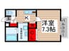 アム－ル小金ＪＭ　ｈｉｌｌｓ 1Kの間取り