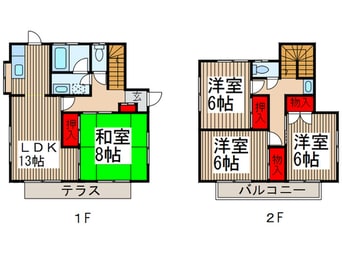 間取図 市川様方貸家