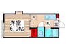 ピアヒルズ矢切 1Kの間取り