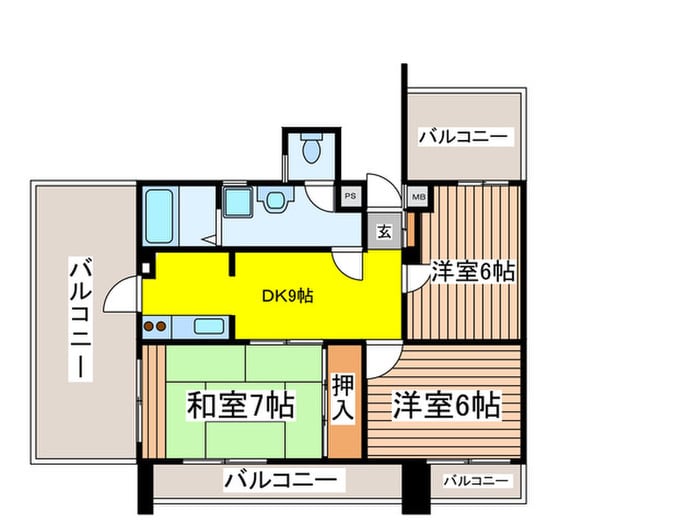 間取り図 三高カーサ．アルメディア