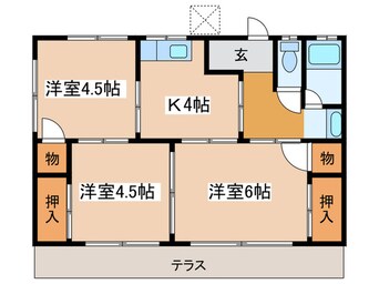 間取図 滝川荘Ｂ