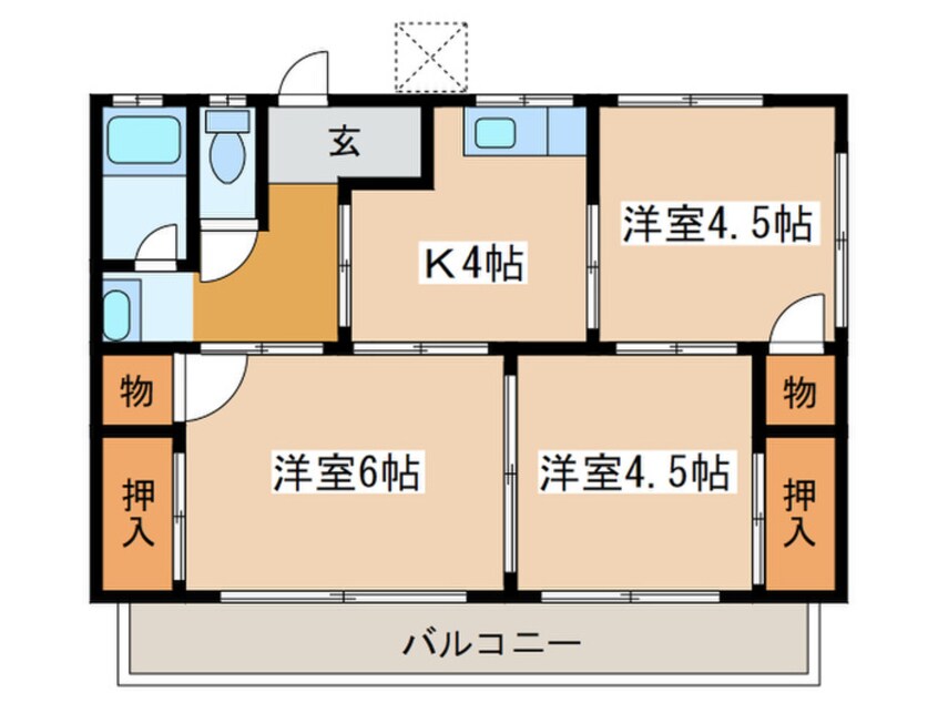 間取図 滝川荘Ｂ