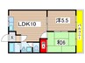 エスペランサ長島 2LDKの間取り