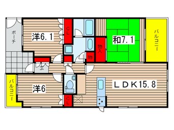 間取図 メビウスブレイン西千葉（301）