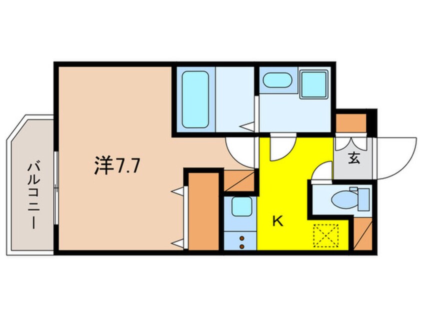 間取図 ガリシア南長崎（２０５）