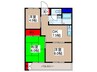 青木公園マンション 3DKの間取り