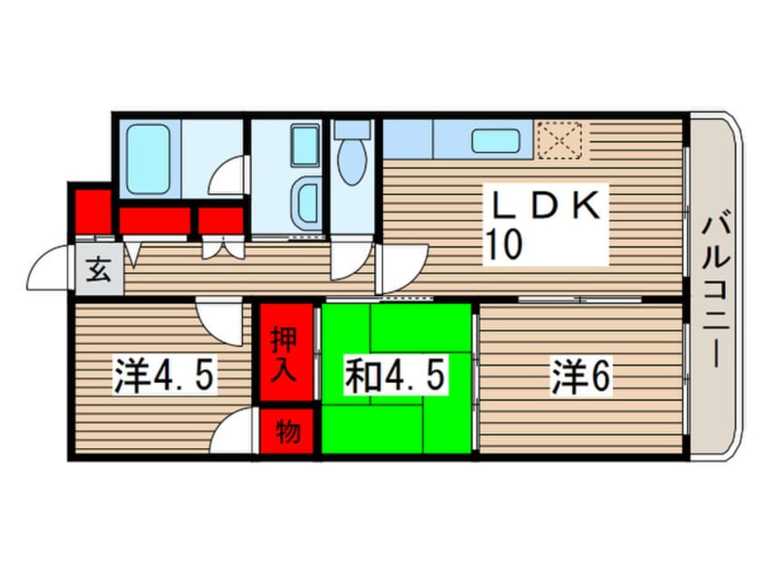 間取図 エクセルハイム海宝