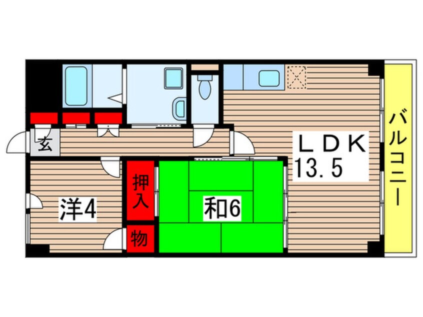 間取図 エクセルハイム海宝