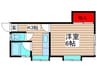 高橋荘 1Kの間取り